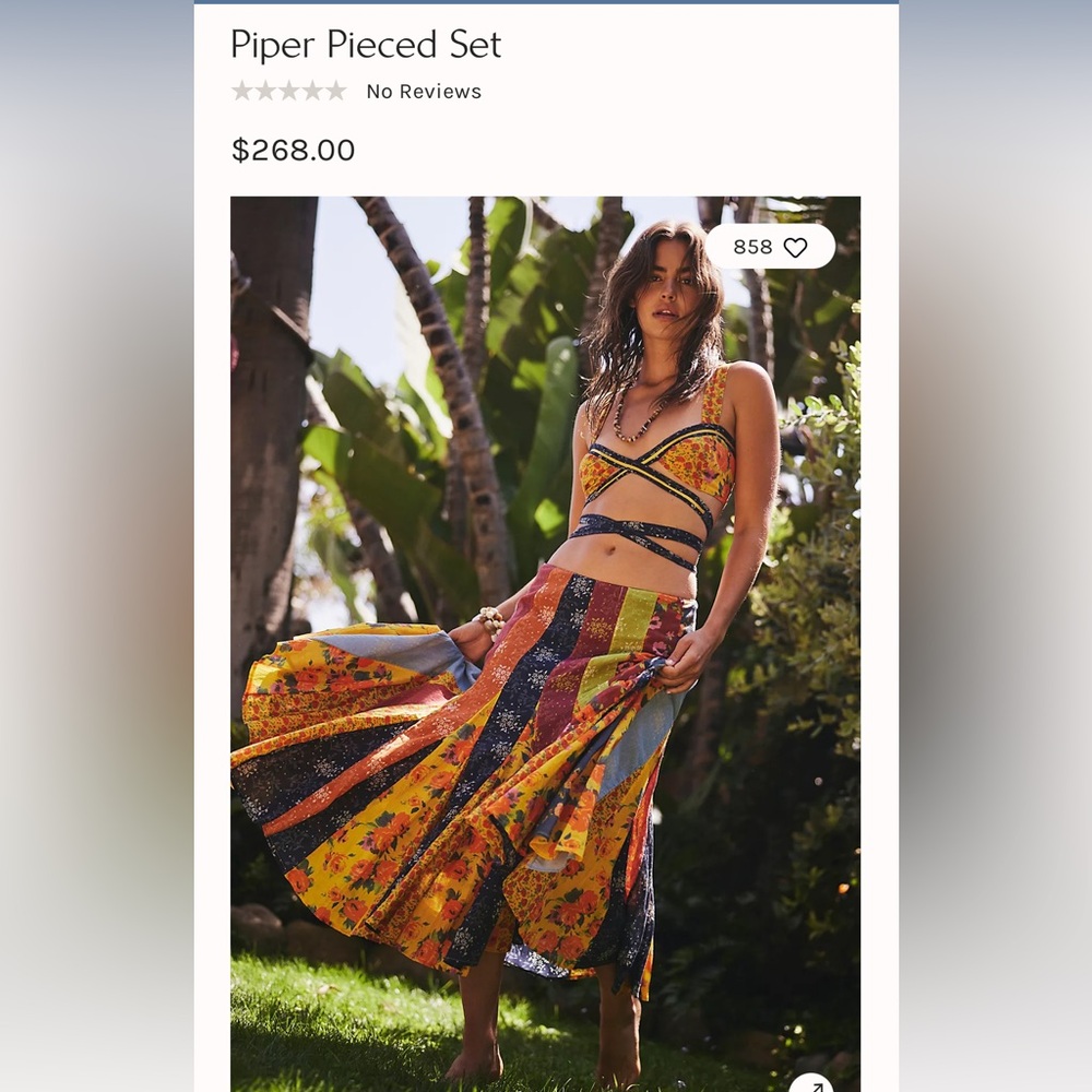 Free people Piper Pieced set